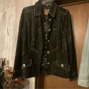 Double D Ranch leather coat